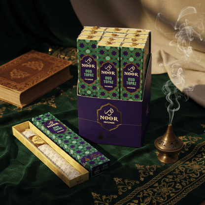 Encens Noor Oud Topaz – Chaleur & Lumière - Mysticae